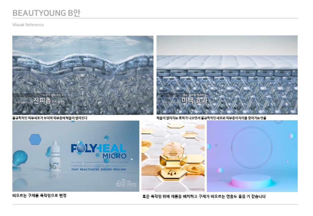 뷰티영 홍보영상 제작 컨셉 제안서 05 - Full 3D CGI 제작 계획