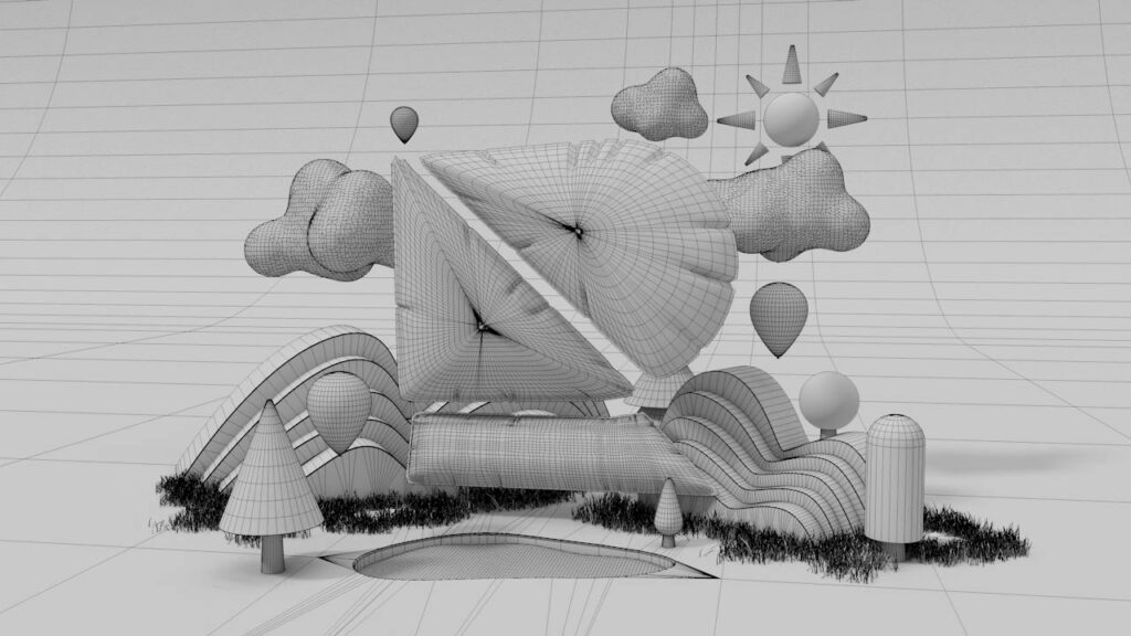 3D영상제작 스타일프레임 Scene 02 와이어프레임