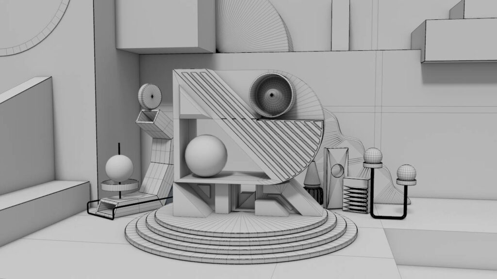 3D영상제작 스타일프레임 Scene 03 와이어프레임