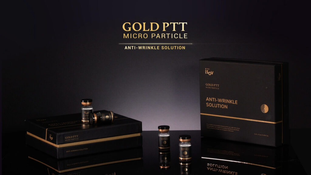 Gold PTT 안티링클 화장품 앰플과 제품 패키지
