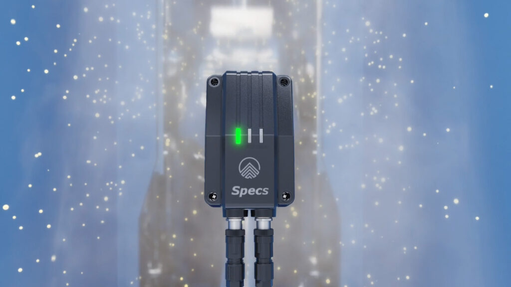 Specs 산업용 센서를 정밀하게 구현한 제품 3D 렌더링
