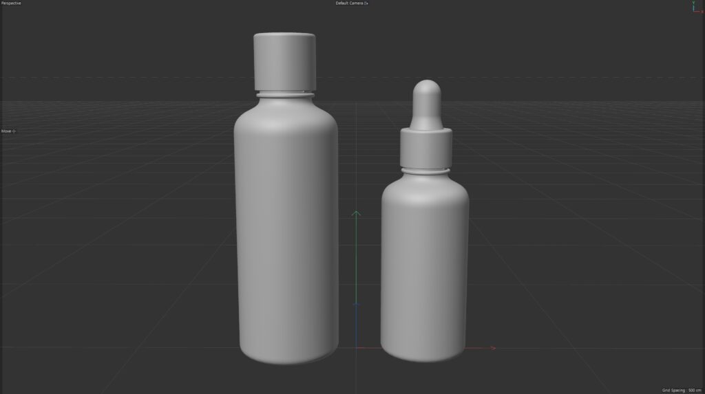I 렌더링을 위한 화장품 제품 3D 기준 모델